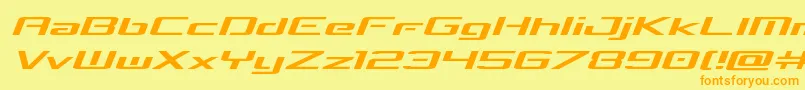 concielianbreakexpandsemital Font – Orange Fonts on Yellow Background