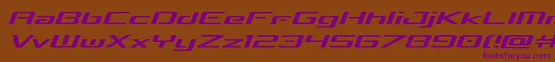 Czcionka concielianbreakexpandsemital – fioletowe czcionki na brązowym tle