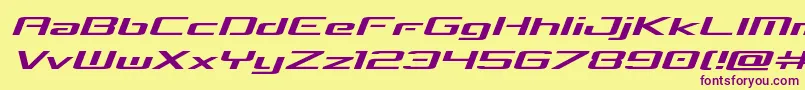 Шрифт concielianbreakexpandsemital – фиолетовые шрифты на жёлтом фоне