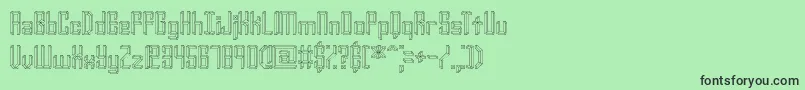 フォントYourComplexOBrk – 緑の背景に黒い文字