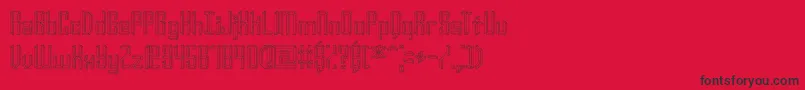 YourComplexOBrk Font – Black Fonts on Red Background