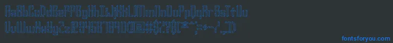 YourComplexOBrk Font – Blue Fonts on Black Background