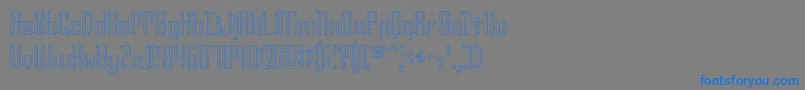 YourComplexOBrk-Schriftart – Blaue Schriften auf grauem Hintergrund