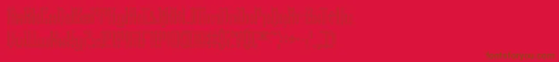 Police YourComplexOBrk – polices brunes sur fond rouge