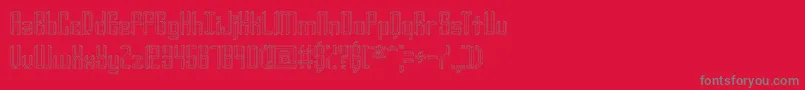 YourComplexOBrk-Schriftart – Graue Schriften auf rotem Hintergrund
