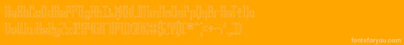 YourComplexOBrk Font – Pink Fonts on Orange Background