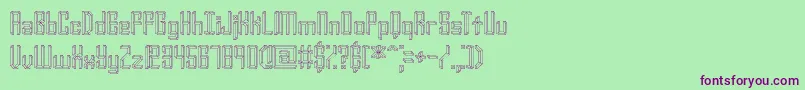 YourComplexOBrk Font – Purple Fonts on Green Background