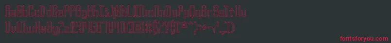 YourComplexOBrk Font – Red Fonts on Black Background