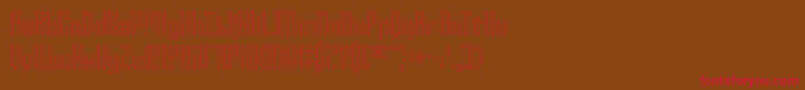 YourComplexOBrk Font – Red Fonts on Brown Background