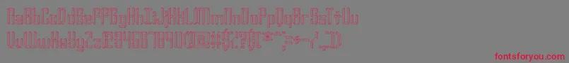 YourComplexOBrk Font – Red Fonts on Gray Background
