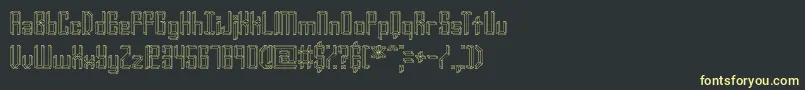 YourComplexOBrk Font – Yellow Fonts on Black Background