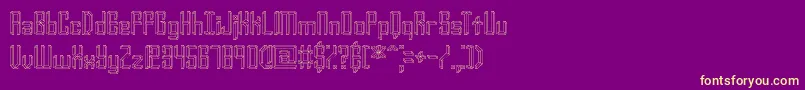 YourComplexOBrk Font – Yellow Fonts on Purple Background