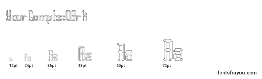 YourComplexOBrk Font Sizes