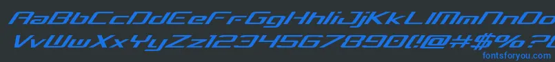 concielianbreakital Font – Blue Fonts on Black Background