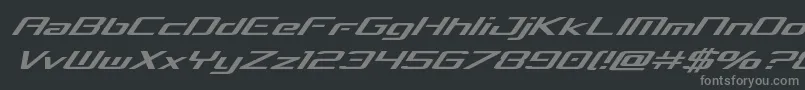 concielianbreakital Font – Gray Fonts on Black Background