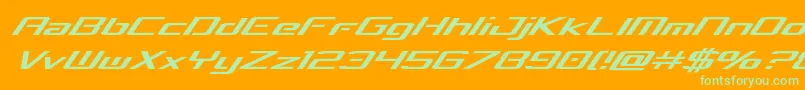 concielianbreakital Font – Green Fonts on Orange Background