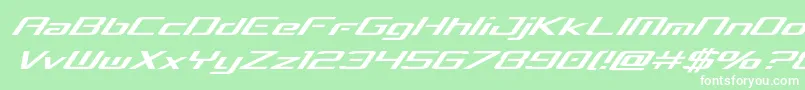 フォントconcielianbreakital – 緑の背景に白い文字