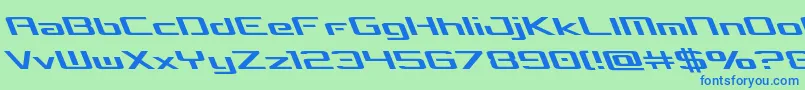 フォントconcielianbreakleft – 青い文字は緑の背景です。