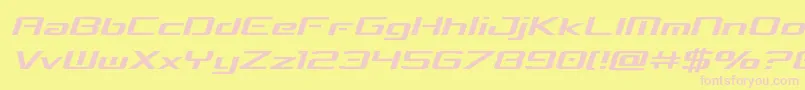 concielianbreaksemital Font – Pink Fonts on Yellow Background