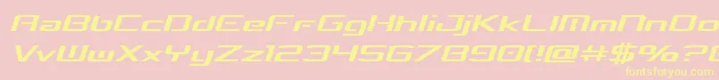 concielianbreaksemital Font – Yellow Fonts on Pink Background