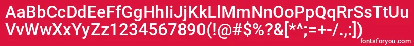 フォントconcielianjet – 赤い背景に白い文字