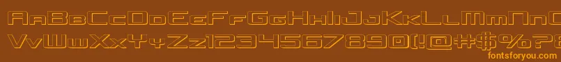 concielianjet3d Font – Orange Fonts on Brown Background