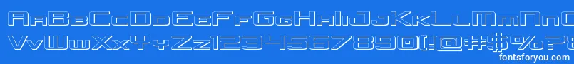 concielianjet3d Font – White Fonts on Blue Background