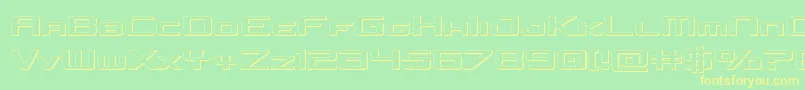 concielianjet3d Font – Yellow Fonts on Green Background