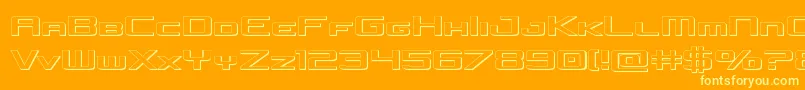 concielianjet3d Font – Yellow Fonts on Orange Background