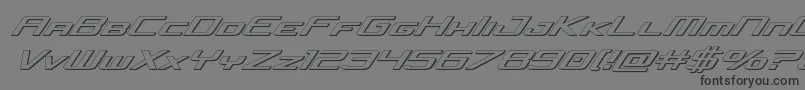 concielianjet3dital Font – Black Fonts on Gray Background