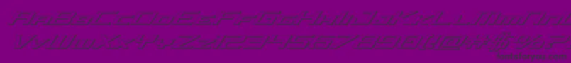 concielianjet3dital-Schriftart – Schwarze Schriften auf violettem Hintergrund