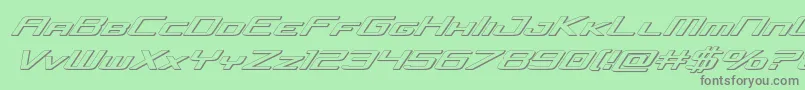 concielianjet3dital Font – Gray Fonts on Green Background