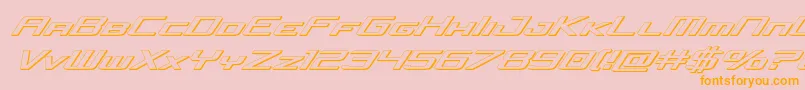 concielianjet3dital-Schriftart – Orangefarbene Schriften auf rosa Hintergrund