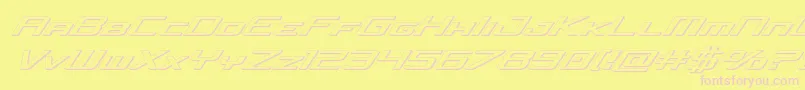 Шрифт concielianjet3dital – розовые шрифты на жёлтом фоне