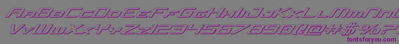 Шрифт concielianjet3dital – фиолетовые шрифты на сером фоне