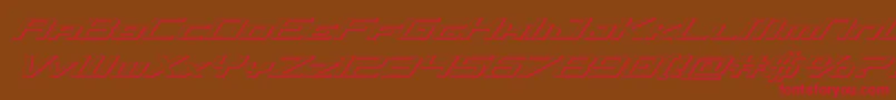 concielianjet3dital-Schriftart – Rote Schriften auf braunem Hintergrund