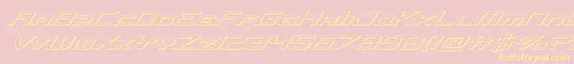 concielianjet3dital Font – Yellow Fonts on Pink Background