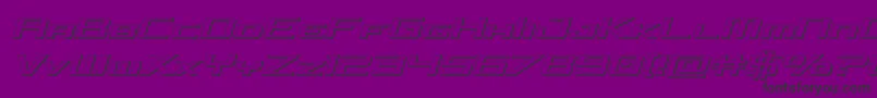 concielianjet3dsemital Font – Black Fonts on Purple Background