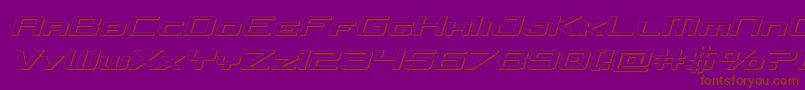 Police concielianjet3dsemital – polices brunes sur fond violet