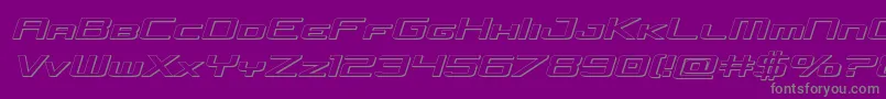 concielianjet3dsemital Font – Gray Fonts on Purple Background