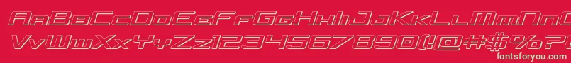 Шрифт concielianjet3dsemital – зелёные шрифты на красном фоне