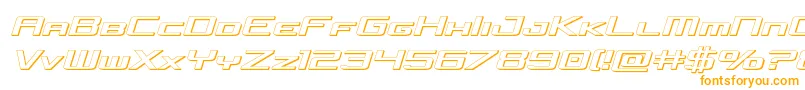 concielianjet3dsemital-Schriftart – Orangefarbene Schriften