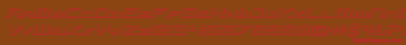 concielianjet3dsemital Font – Red Fonts on Brown Background