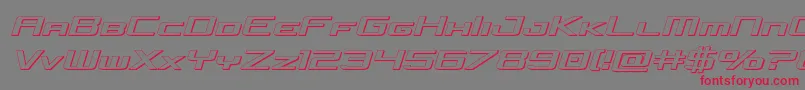 concielianjet3dsemital Font – Red Fonts on Gray Background