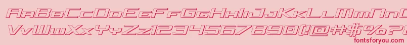 concielianjet3dsemital-Schriftart – Rote Schriften auf rosa Hintergrund