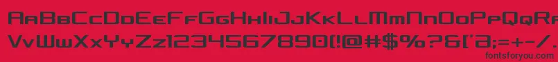 concielianjetcond Font – Black Fonts on Red Background
