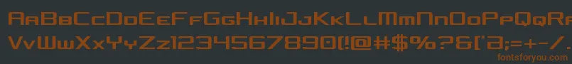 concielianjetcond Font – Brown Fonts on Black Background