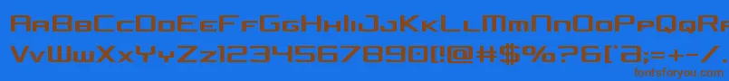 concielianjetcond Font – Brown Fonts on Blue Background