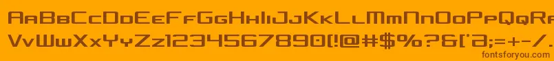 concielianjetcond Font – Brown Fonts on Orange Background