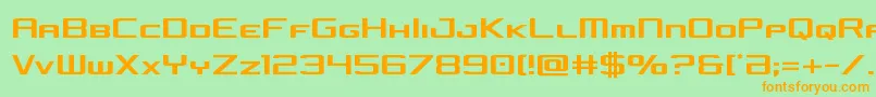 concielianjetcond Font – Orange Fonts on Green Background